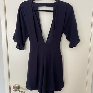 Olivaceous navy romper